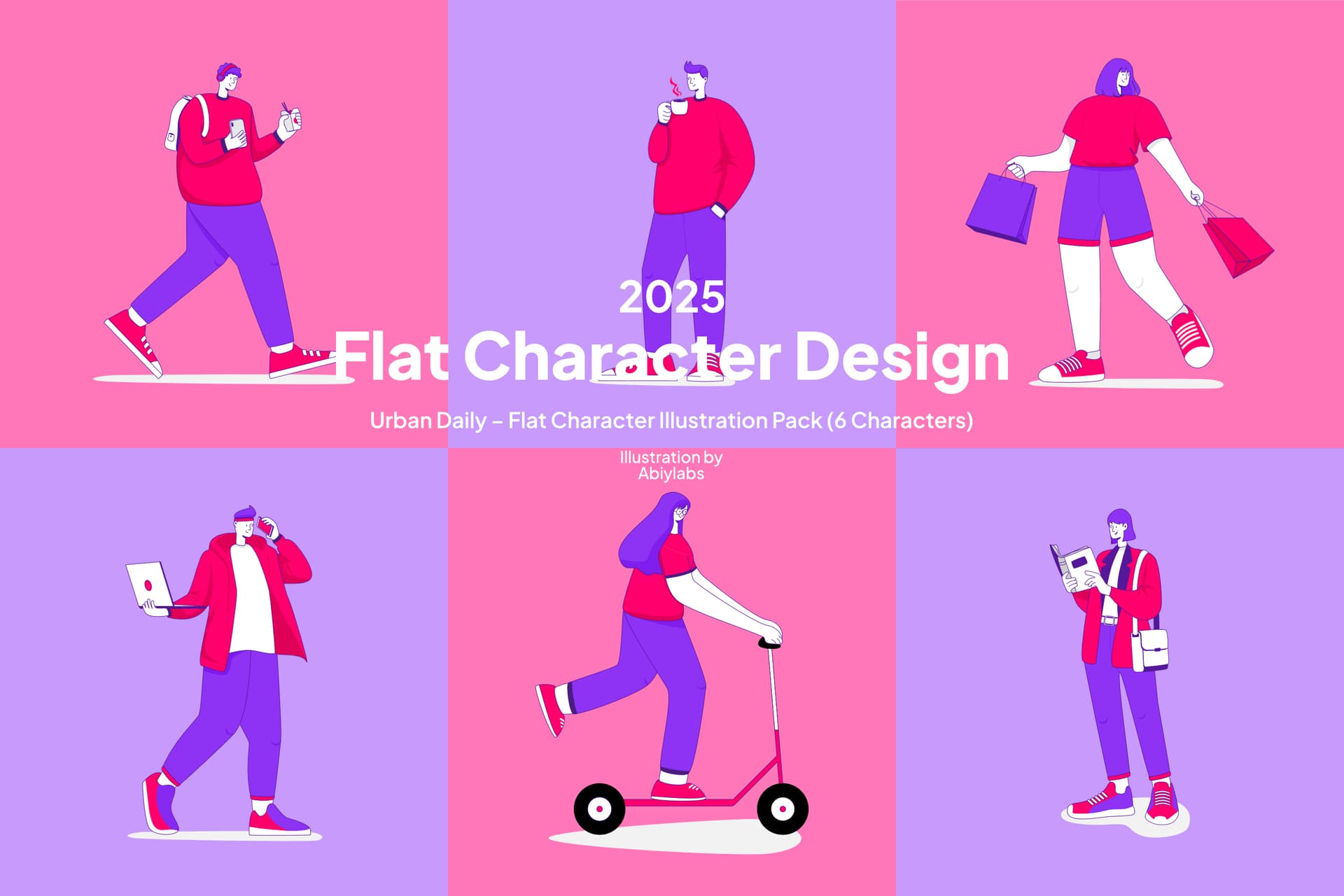 Urban Daily - Flat Character Design